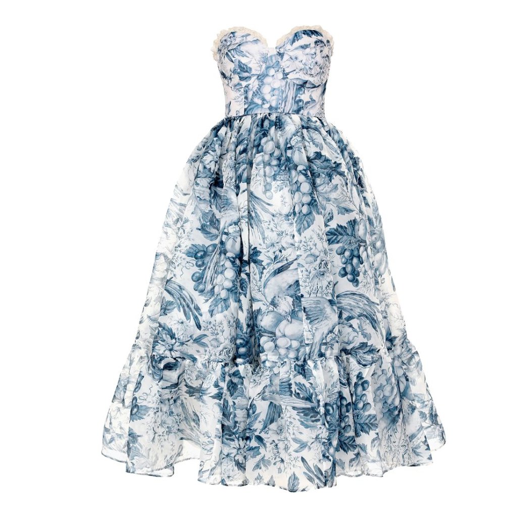 Selkie Louie Toile Corset French Puff Dress - XS